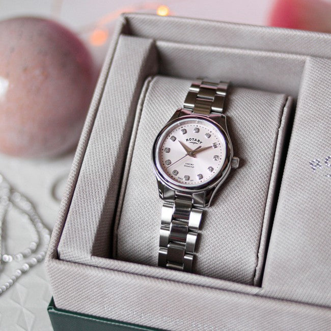 Rotary Contemporary Diamond Set Watch - LB05092/07/D