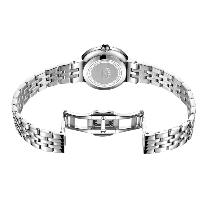 Rotary ladies watch bracelet with a butterfly clasp