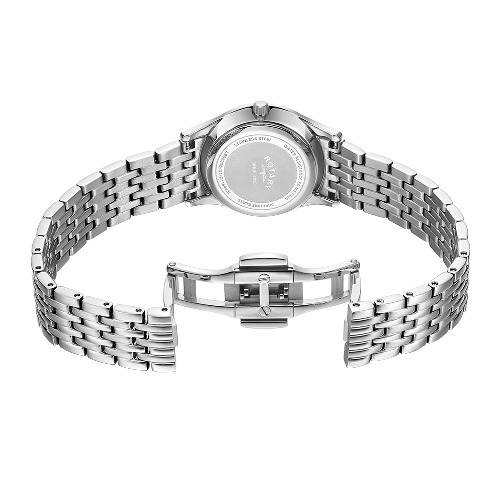 Rotary Ultra Slim Diamond Set Watch - LB08300/01/D