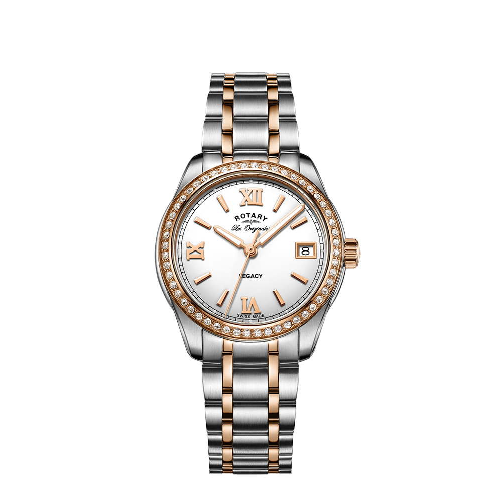 Rotary Swiss Legacy Crystal Set Watch - LB90175/01
