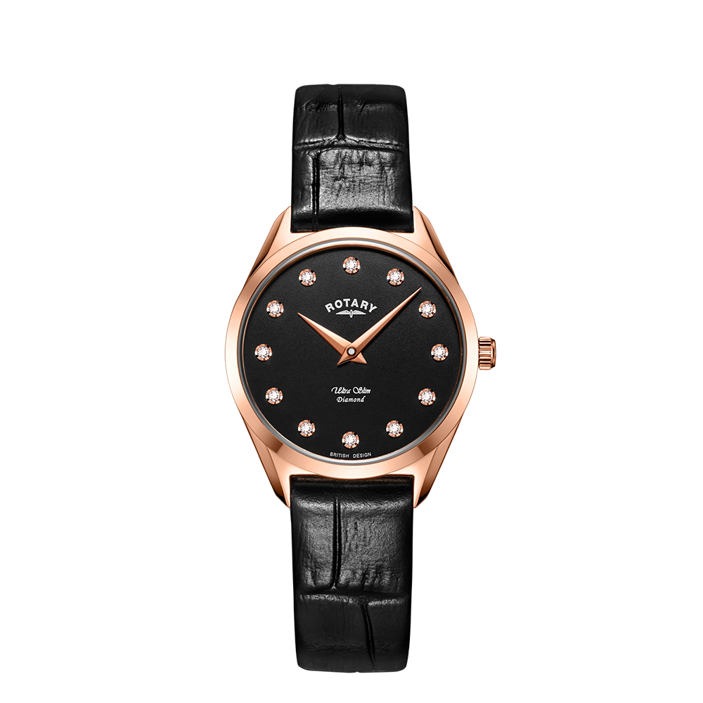 Rotary Ultra Slim Diamond Set Watch - LS08014/04/D